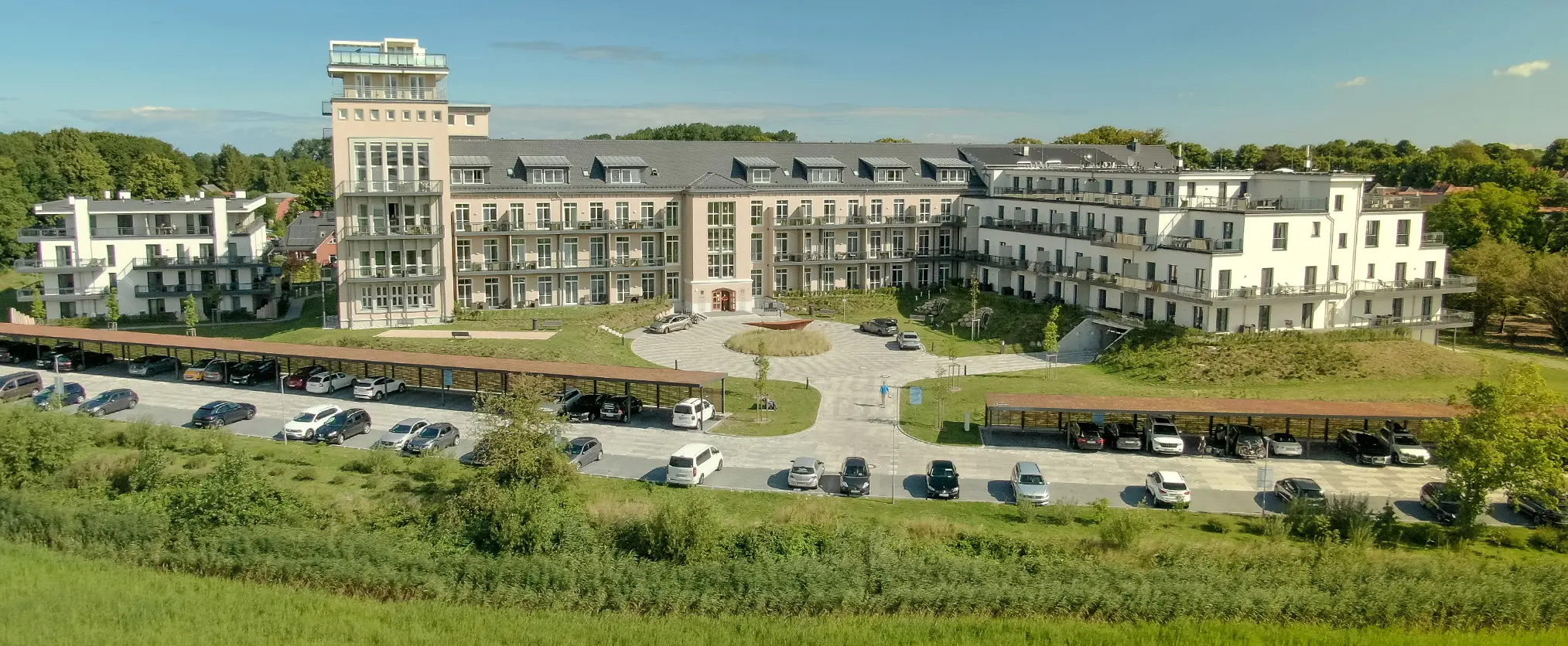 Luftaufnahme von Zwei Wasser, Alte Seefahrtschule